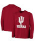 ფოტო #1 პროდუქტის Big Boys Crimson Indiana Hoosiers Lockup Long Sleeve T-shirt