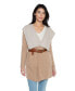 ფოტო #1 პროდუქტის Women's 100% Pure Cashmere Long Sleeve 2-tone Double Face Cascade Open Cardigan Sweater