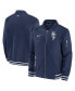 Фото #1 товара Men's Navy Kansas City Royals Authentic Collection Game Time Bomber Full-Zip Jacket