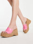 Фото #2 товара Madden Girl Zaharra cork platform sandal in hot pink