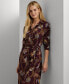 ფოტო #3 პროდუქტის Petite Belting-Print Shirtdress