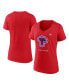 Фото #1 товара Women's Red Team USA Figure Skating V-Neck T-shirt