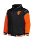 Фото #3 товара Куртка мужская с капюшоном на молнии JH Design San Francisco Giants черного цвета велюровая