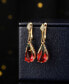 Фото #2 товара Gold-Tone Watermelon Quartz Accent Drop Earrings