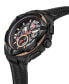 ფოტო #2 პროდუქტის Men's Motore Chronograph Collection Timepiece Black Genuine Leather Strap Watch, 49mm