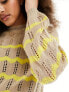 Фото #5 товара JDY lightweight pointelle jumper beige & yellow