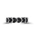 Black Spinel Pave Hearts Eternity Ring