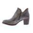 Фото #5 товара Bed Stu Carla F393009 Womens Gray Leather Zipper Ankle & Booties Boots