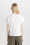 Kadın T-shirt Beyaz C3806ax/wt32