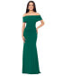 Фото #1 товара Women's Off-The-Shoulder Front-Slit Gown