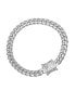 Miami Cuban Chain with Simulated Diamond Box Clasp Bracelet