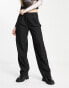 Only tailored low rise slouchy trousers in black