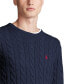 Фото #9 товара Men's Cable-Knit Cotton Sweater