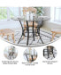 Фото #5 товара 42" Round Glass Dining Table With Metal Frame