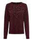 ფოტო #4 პროდუქტის Women's Long Sleeve Embellished Boat Neck Sweater