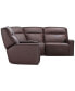 Фото #7 товара Dextan Leather 5-Pc. Sectional with 2 Power Recliners and 1 USB Console, Created for Macy's