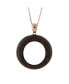 ფოტო #1 პროდუქტის Suzy Levian Sterling Silver Cubic Zirconia Pave Open Circle Pendant Necklace