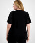 Фото #2 товара Plus Size Ruffled Chiffon-Sleeve Top