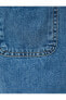 Фото #11 товара Beli Lastikli Kot Pantolon Yüksek Bel - Baggy Jeans