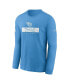 Men's Light Blue Tennessee Titans Sideline Performance Long Sleeve T-Shirt