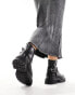 Public Desire Wide Fit Zora ankle biker boot in black