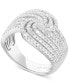 ფოტო #1 პროდუქტის Diamond Multirow Swirl Statement Ring (1 ct. t.w.) in Sterling Silver