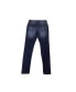 Фото #4 товара Big Girls Destructed Denim Dark Wash Skinny Jeans