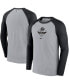 Фото #2 товара Men's Gray and Black Miami Marlins Game Authentic Collection Performance Raglan Long Sleeve T-shirt