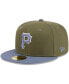 Фото #4 товара Men's Olive, Blue Pittsburgh Pirates 59FIFTY Fitted Hat