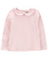 Фото #1 товара Toddler Scalloped Peter Pan Embroidered Top 2T