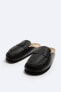 Leather penny strap clogs