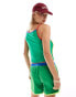 Labelrail x Daisy Birchall y2k sports cami top in green