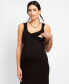 Women's Bodycon-Style Maxi Sleeveless Maternity Nursing Dress Черный, 10 - фото #6