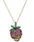 ფოტო #1 პროდუქტის GODIVA x Le Vian® Chocolate Covered Strawberry Pendant Necklace featuring Multi-Gemstone (5/8 ct. t.w.) & Chocolate Diamond (3/8 ct. t.w.) in 14k Rose Gold