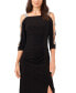 Фото #4 товара Women's Jersey Cutout-Sleeve Square-Neck Gown