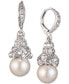 Imitation Rhodium Crystal and Imitation Pearl Small Drop Earring