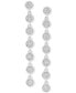 ფოტო #3 პროდუქტის Diamond Cluster Linear Drop Earrings (1/4 ct. t.w.) in Sterling Silver