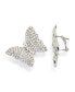 Faux Stone Pave Butterfly Post Earrings