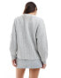 Фото #6 товара ASOS DESIGN chunky crew neck rib jumper in grey