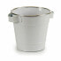 Planter Bucket White Silver Zinc 19,5 x 14,5 x 16,5 cm (24 Units)