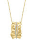 ფოტო #4 პროდუქტის EFFY® Diamond Double Row Wavy 18" Pendant Necklace (1/5 ct. t.w.) in 14k Gold