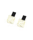 ფოტო #2 პროდუქტის Women's Black Contrast Geometric Drop Earrings