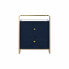 Фото #1 товара Ночной столик DKD Home Decor 60 x 35 x 74 cm Стеклянный Синий Позолоченный