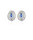 Silver-Tone Sparkling Spiral Stud Clip-On Earrings