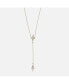 Sanctuary Project by Rose Quartz Crystal Diamond Drop Y Necklace Hammered Gold