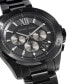 ფოტო #6 პროდუქტის Men's Brecken Chronograph Black Stainless Steel Bracelet Watch 45mm