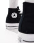 Converse Chuck Taylor All Star Hi Lift Wide Fit trainers in black