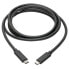 Фото #2 товара Tripp U420-006-5A USB-C Cable (M/M) - USB 3.2 - Gen 1 (5 Gbps) - 5A Rating - Thunderbolt 3 Compatible - 6 ft. (1.83 m) - 1.83 m - USB C - USB C - USB 3.2 Gen 1 (3.1 Gen 1) - 5000 Mbit/s - Black