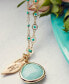 Фото #4 товара lonna & lilly gold-Tone Stone & Evil Eye Charm Pendant Necklace, 32" + 3" extender