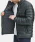 ფოტო #6 პროდუქტის Men's Quilted Faux Leather Puffer Jacket